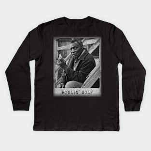 Howlin Wolf // Minimalist Fanart Kids Long Sleeve T-Shirt